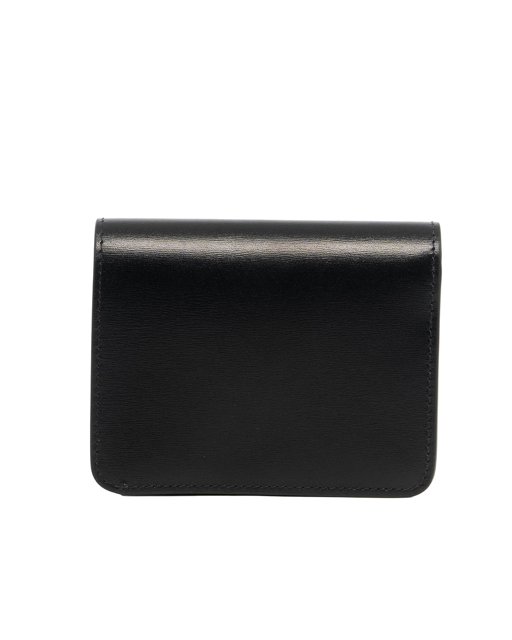 CELINE BI FOLD WALLET SHORT BLACK CALF GHW 09619