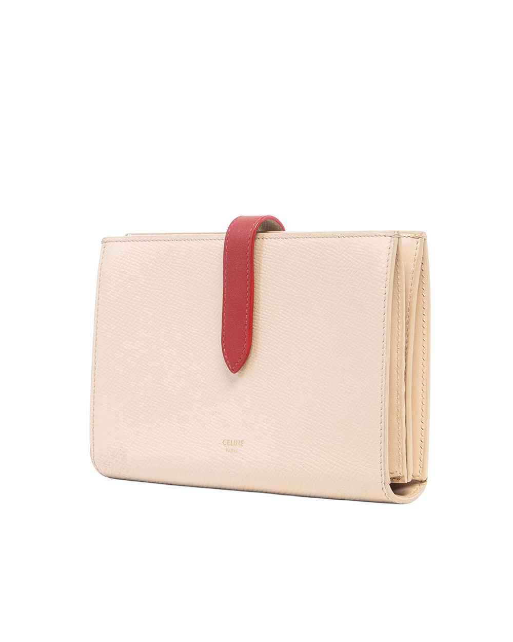 CELINE BIFOLD WALLET WHITE CALF GHW F LM 2149 09533
