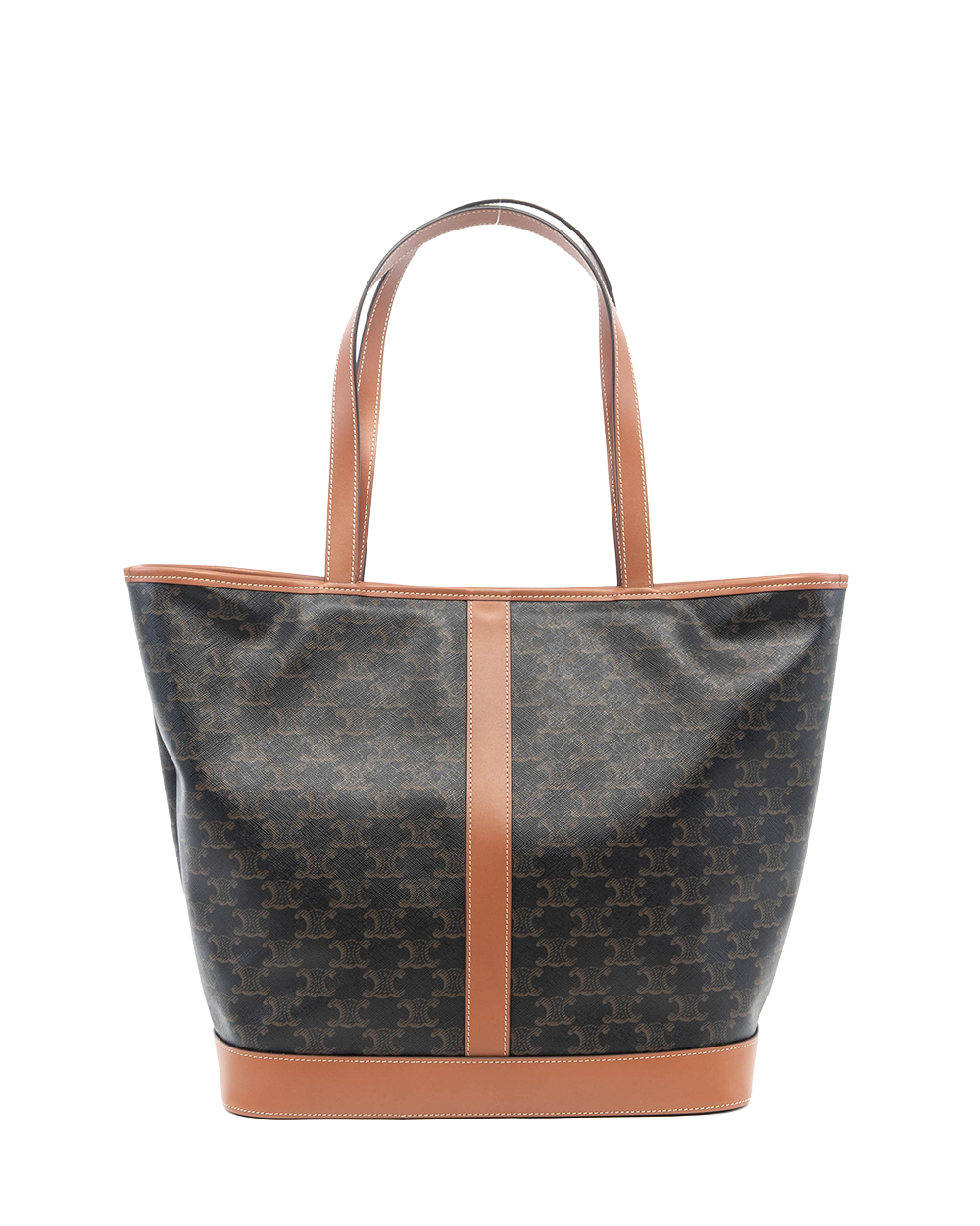 CELINE BUCKET CUIR TRIOMPHE LARGE BROWN TAN CANVAS GHW S TG 5213 05088