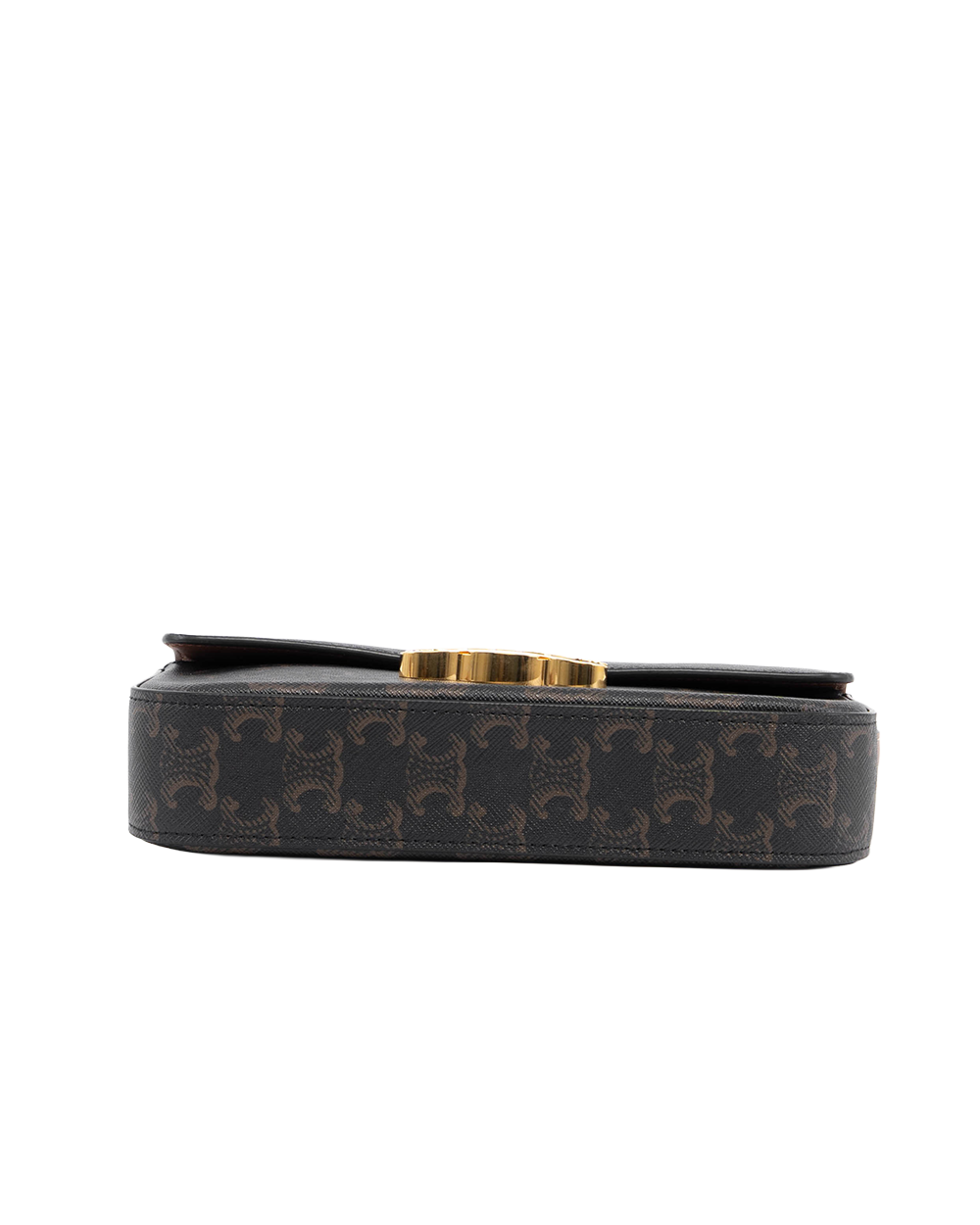 CELINE CLAUDE TRIOMPHE BROWN TAN CANVAS GHW W CU 2231 00845