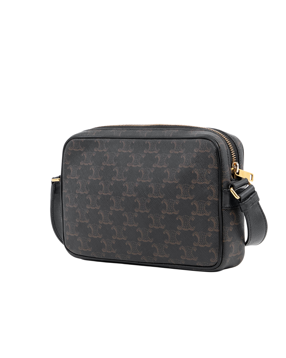 CELINE HORIZONTAL MESSENGER BLACK CANVAS GHW F CU 2232 09045
