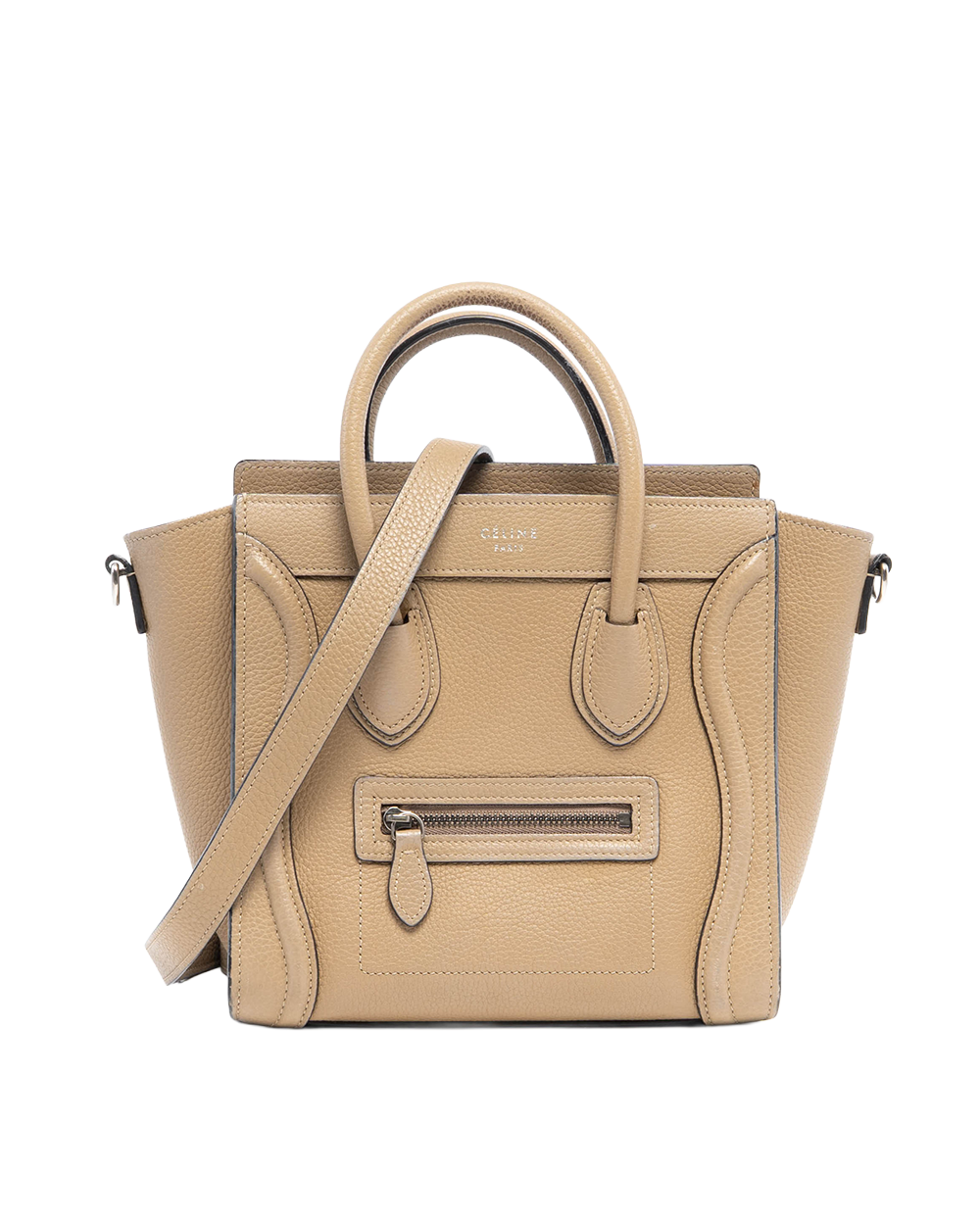 CELINE LUGGAGE NANO BROWN DUNE CALF GHW S CU 4115 4034