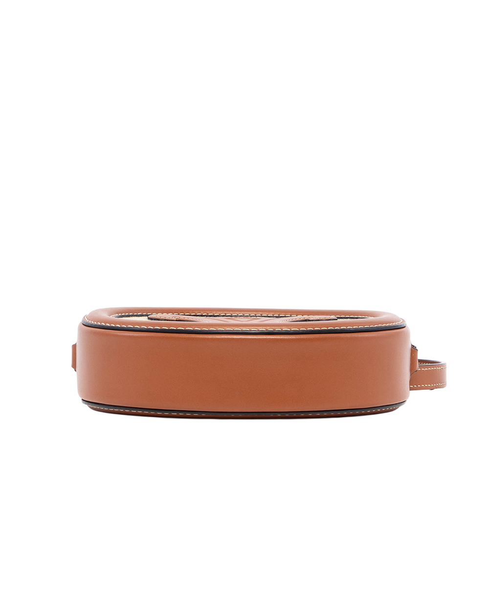 CELINE OVAL PURSE BROWN NATURAL CANVAS GHW F BB 1232 5131