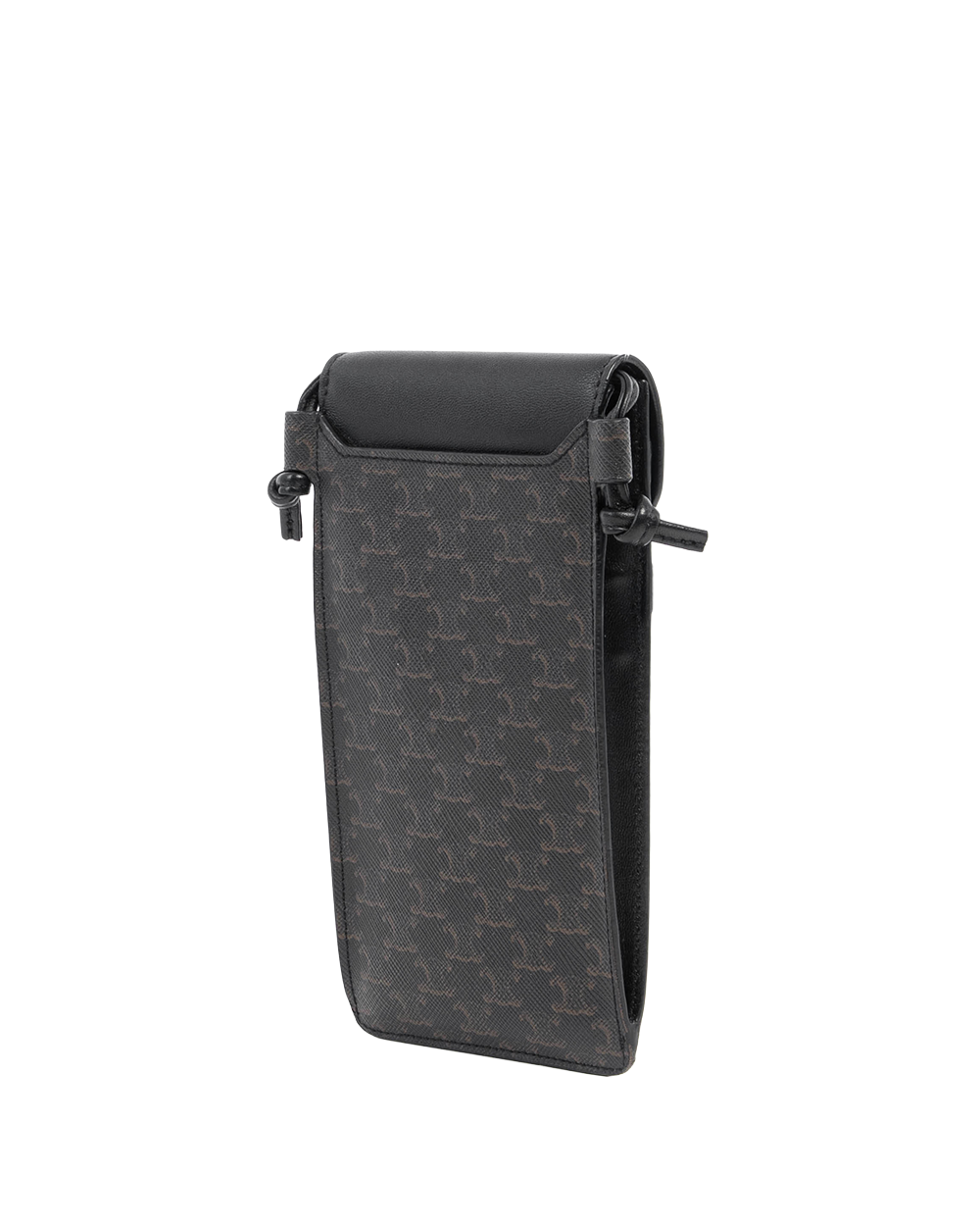 CELINE PHONE POUCH BLACK CANVAS L AN 1263 09545