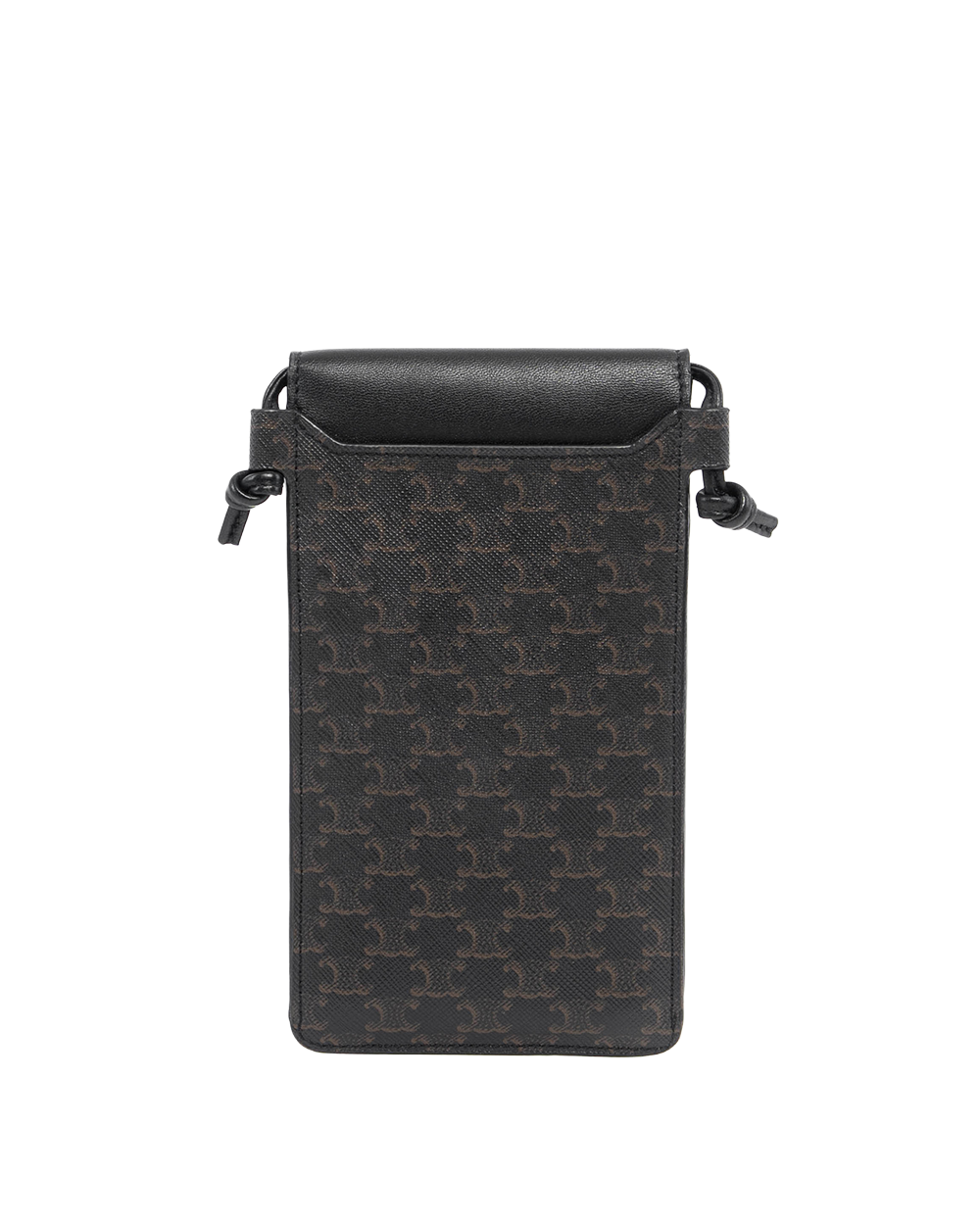 CELINE PHONE POUCH BLACK CANVAS L AN 1263 09546