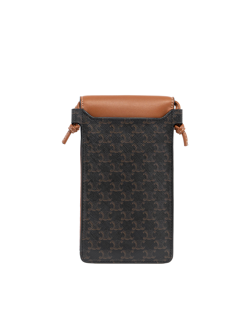 CELINE PHONE POUCH BROWN CANVAS SAN 3272 5102