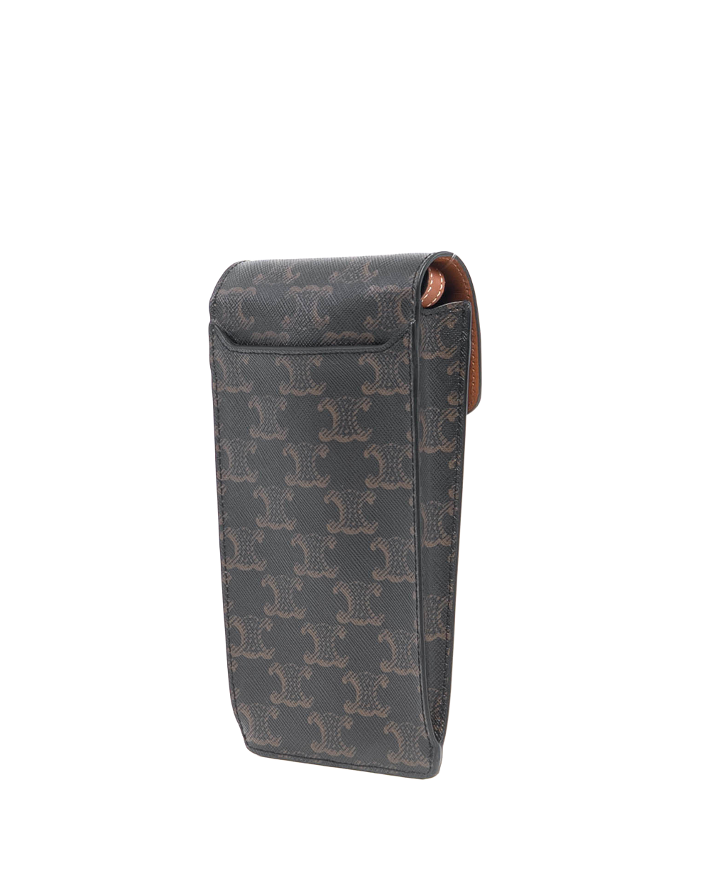 CELINE PHONE POUCH BROWN TAN CANVAS GHW W IE 3252 1449