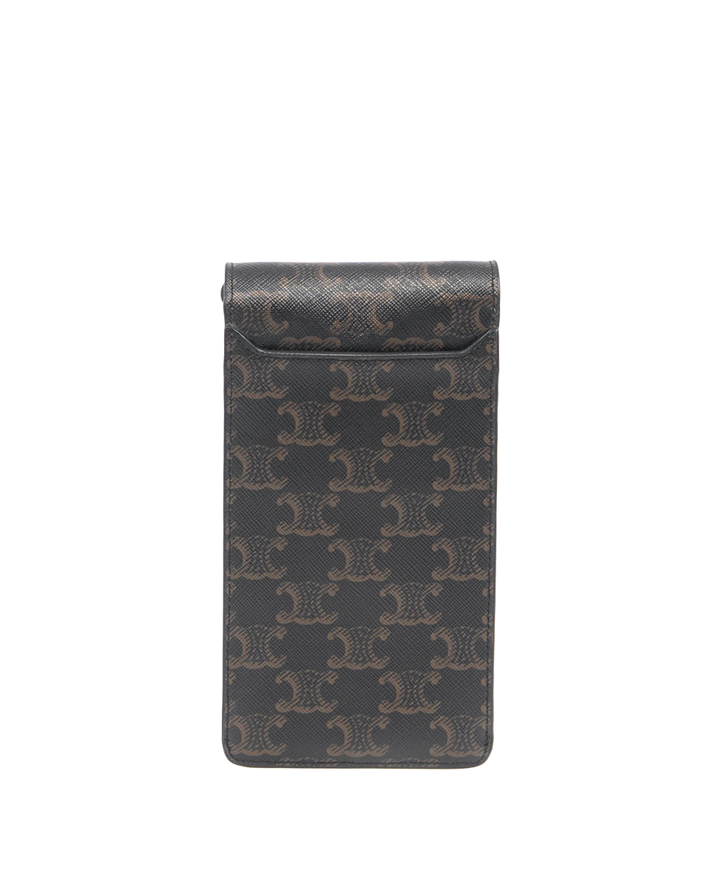 CELINE PHONE POUCH BROWN TAN CANVAS GHW W IE 3252 1450