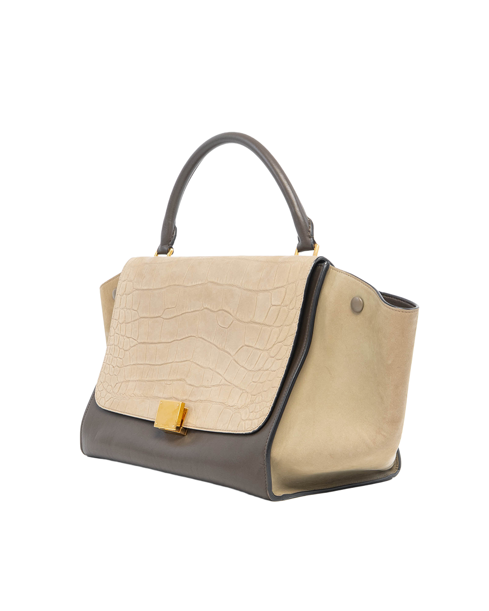 CELINE TRAPAZE GREY BEIGE MEDIUM CALF GHW S CU 0155 2093