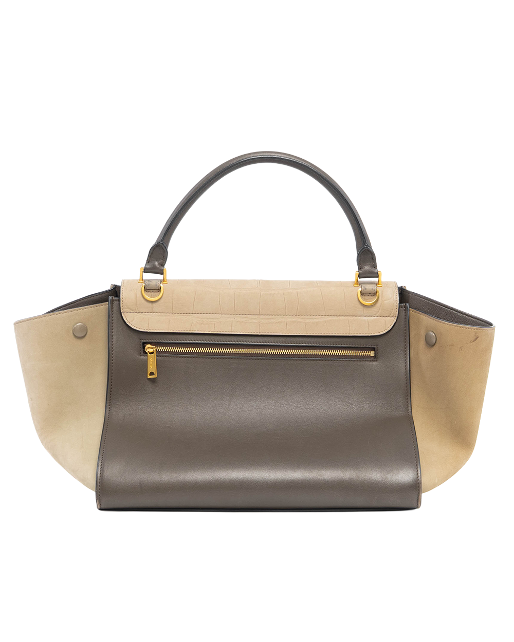 CELINE TRAPAZE GREY BEIGE MEDIUM CALF GHW S CU 0155 2095
