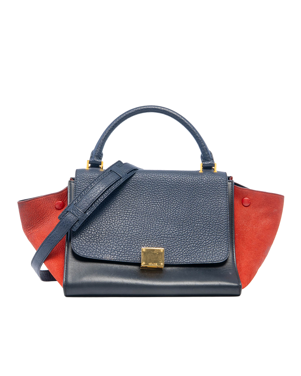 CELINE TRAPEZE RED BLACK CANVAS CALF GHW S CU 3196 0078