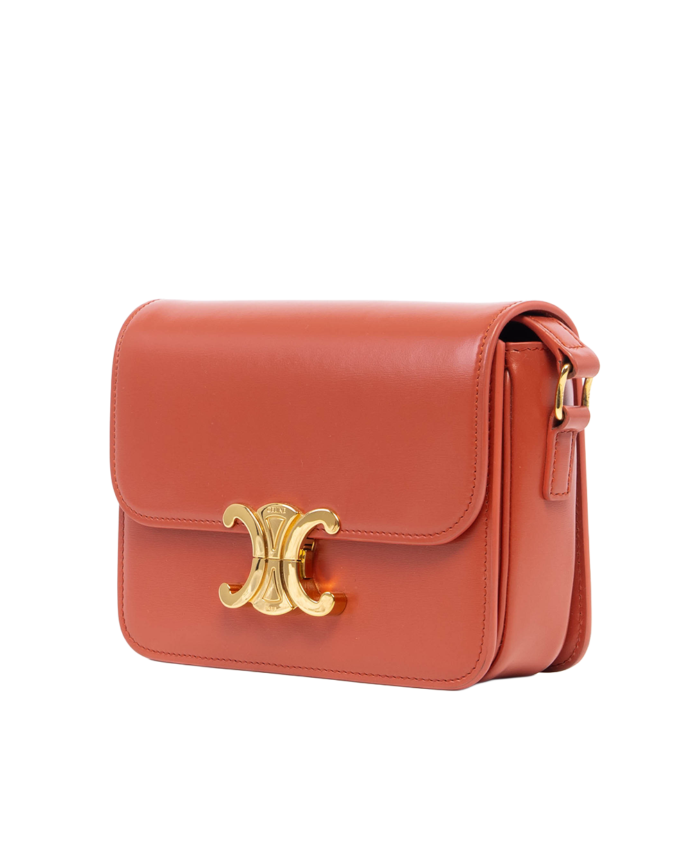 CELINE TRIOMPHE TEEN RED CANYON CALF GHW U IP 0274 6095