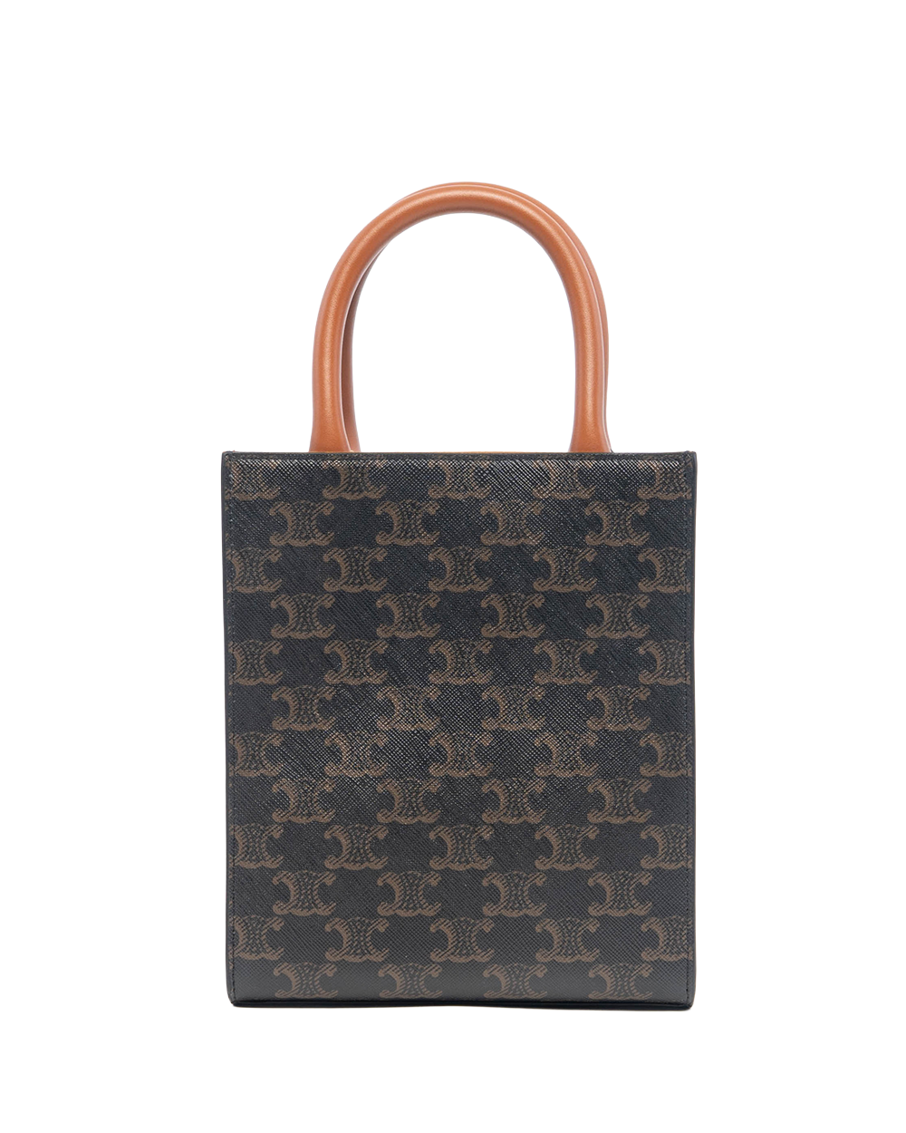 CELINE VERTICAL CABAS BROWN TAN CANVAS GHW 0340