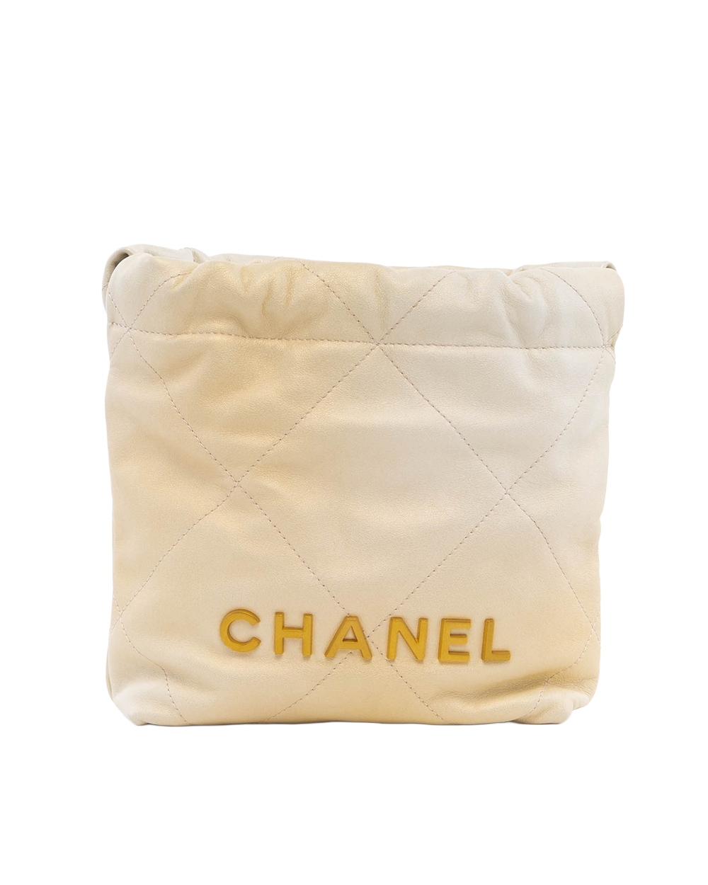 CHANEL 22 MINI GOLD MATTALIC CALF GHW J2GANGP9 0431