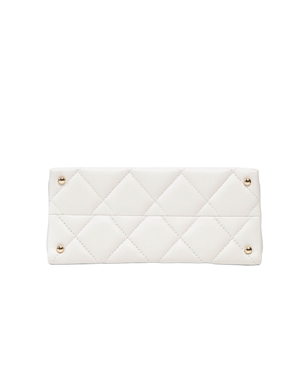 CHANEL 24P TOP HANDLE MINI WHITE CAVIAR GHW T535J901 07627
