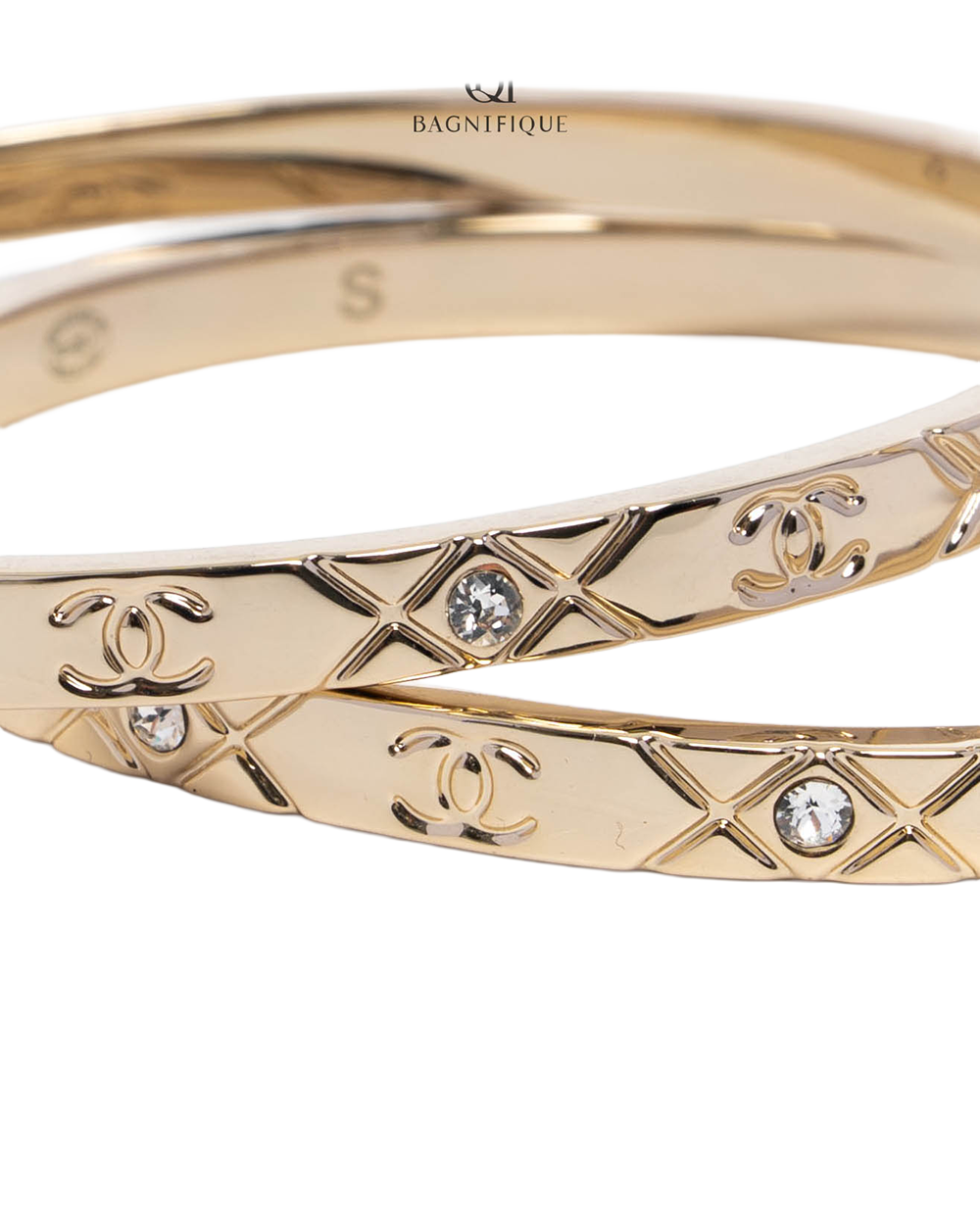 CHANEL 25P BRACELET S DIAMOND GHW 7460