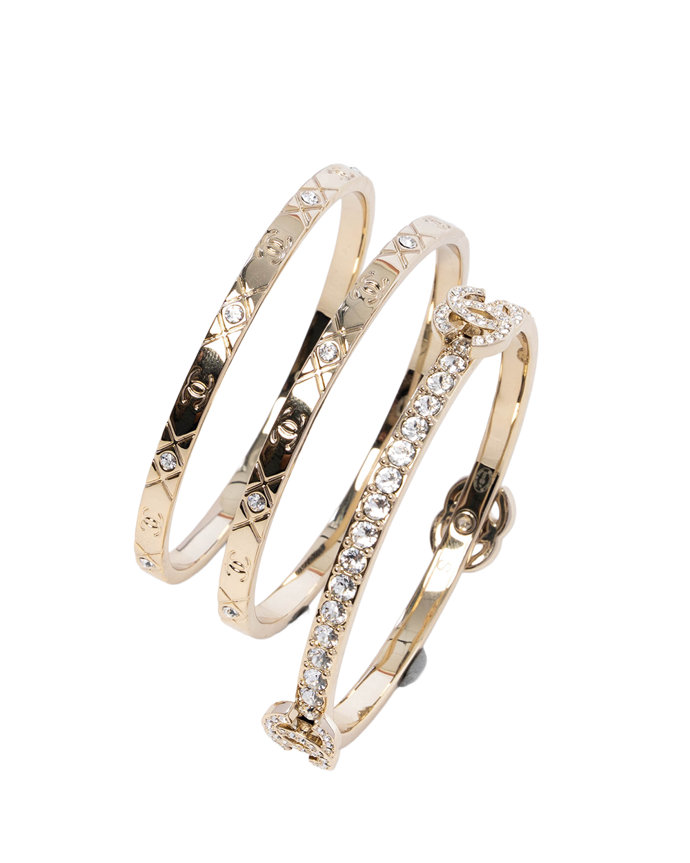 CHANEL 25P BRACELET S DIAMOND GHW 7462