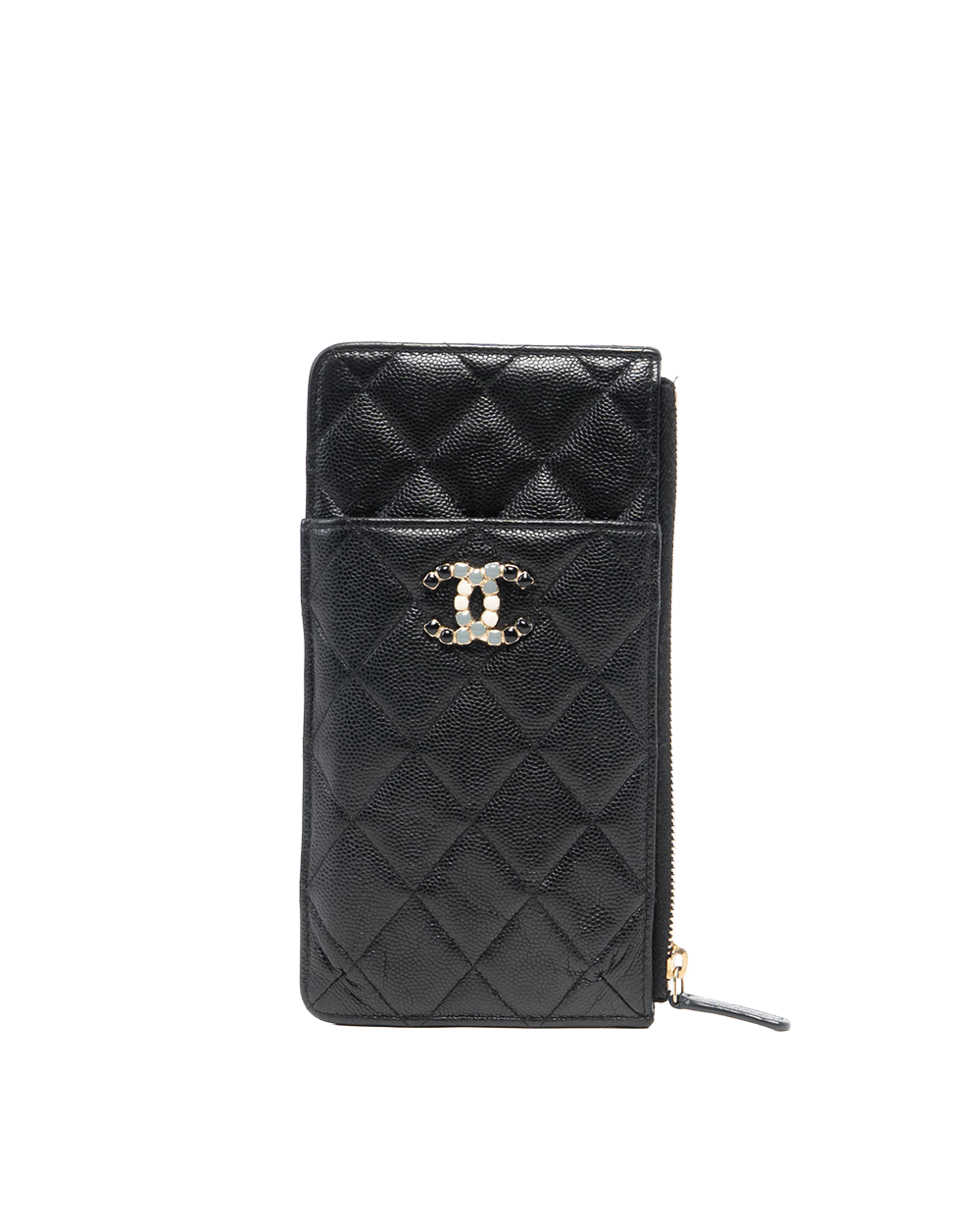 CHANEL ALL IN ONE LONG BLACK CAVIAR GHW 31114622 0611