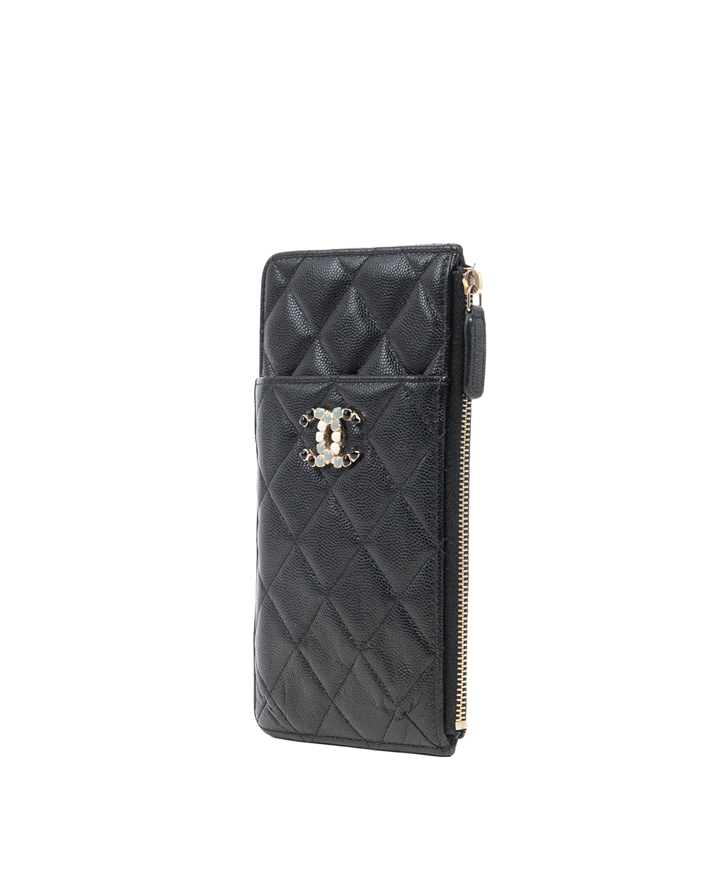 CHANEL ALL IN ONE LONG BLACK CAVIAR GHW 31114622 0612