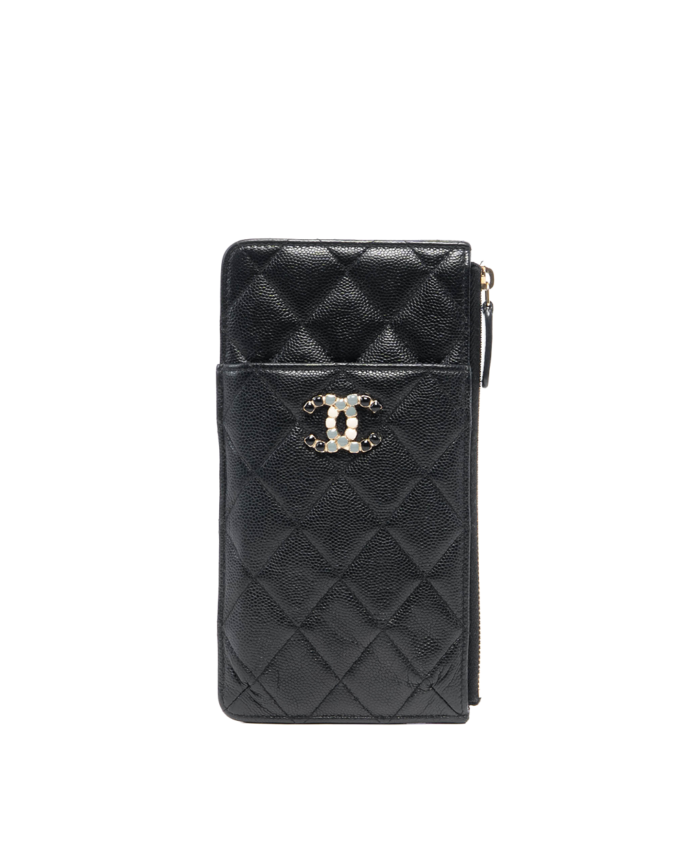 CHANEL ALL IN ONE LONG BLACK CAVIAR GHW 31114622 0615