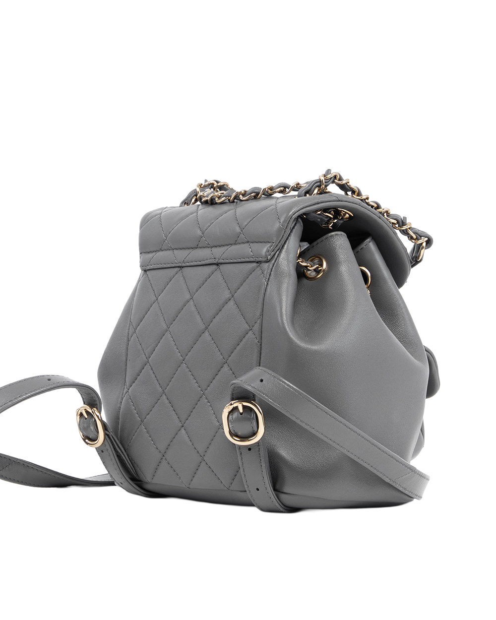 CHANEL BACKPACK SMALL GREY LAMB GHW THC4NPGL 2035