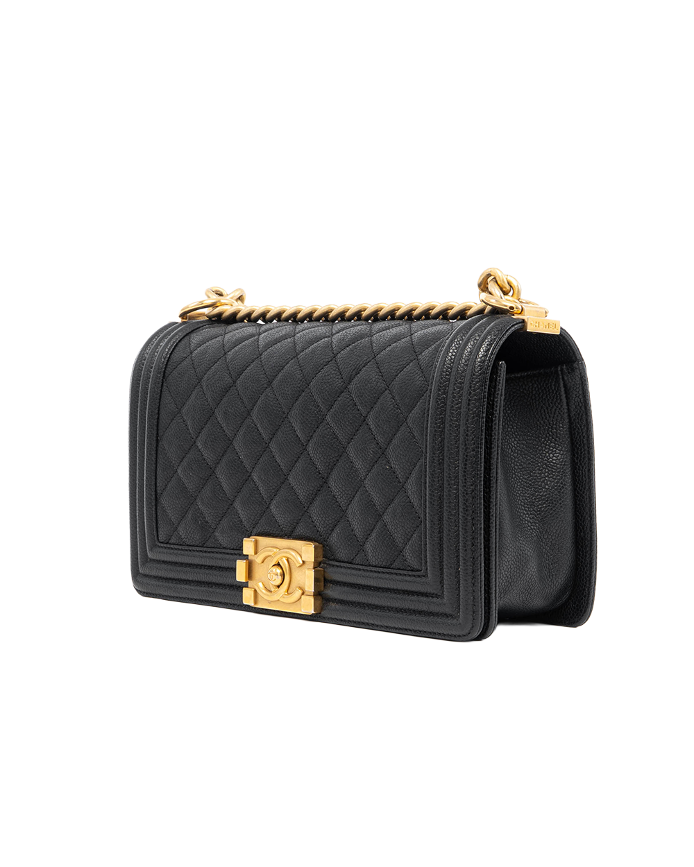 CHANEL BOY 10 BLACK CAVIAR GHW 23446702 1084