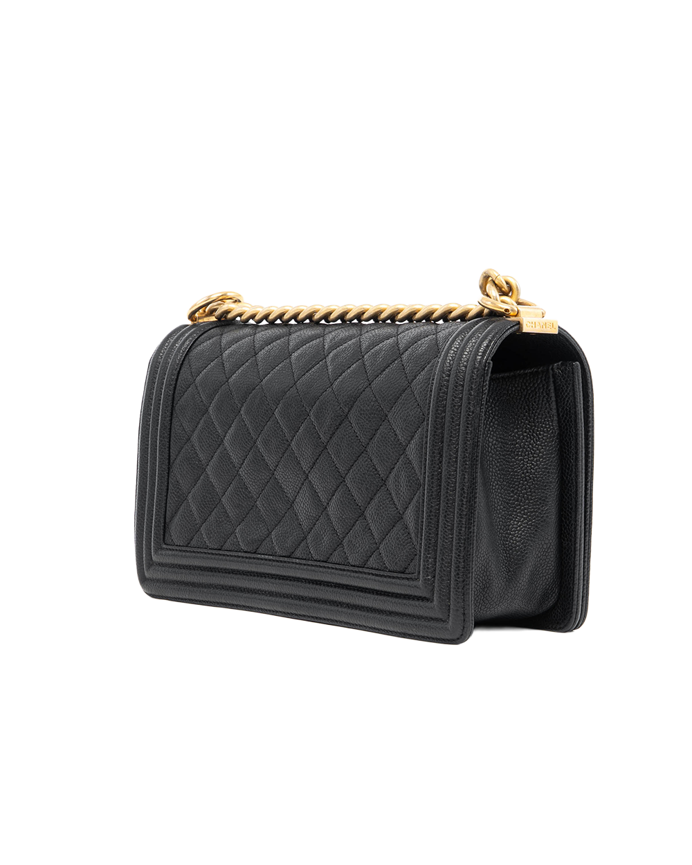 CHANEL BOY 10 BLACK CAVIAR GHW 23446702 1085