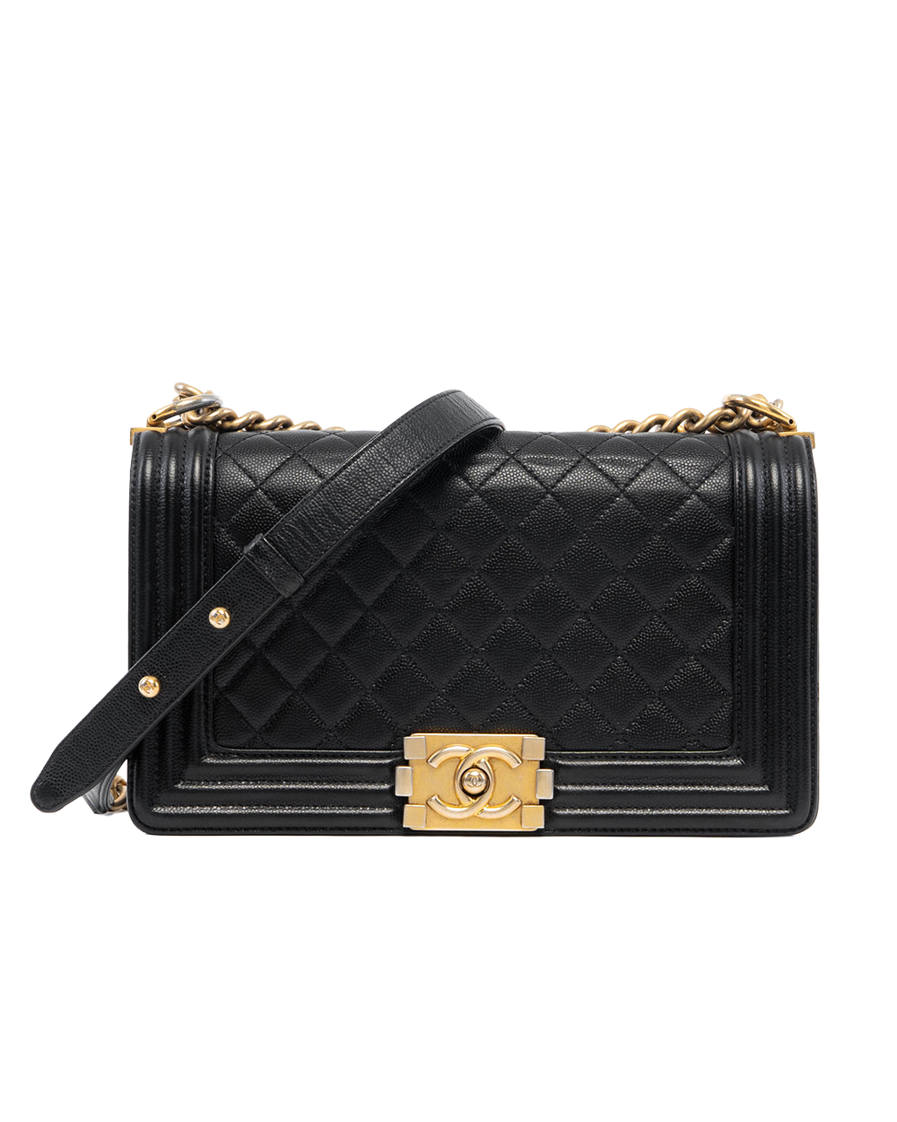 CHANEL BOY 10 BLACK CAVIAR GHW 28241913 4122
