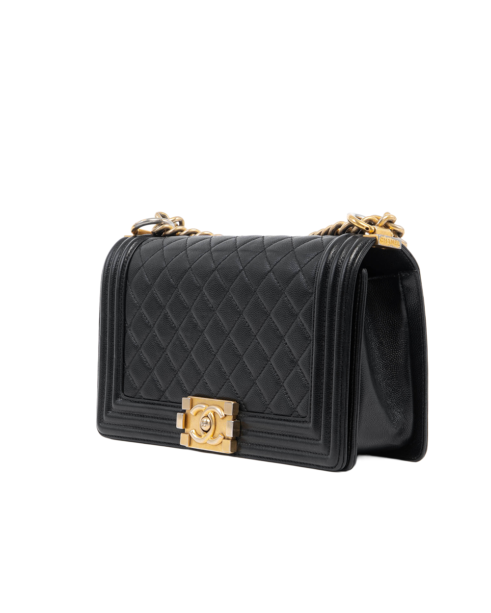 CHANEL BOY 10 BLACK CAVIAR GHW 28241913 4123