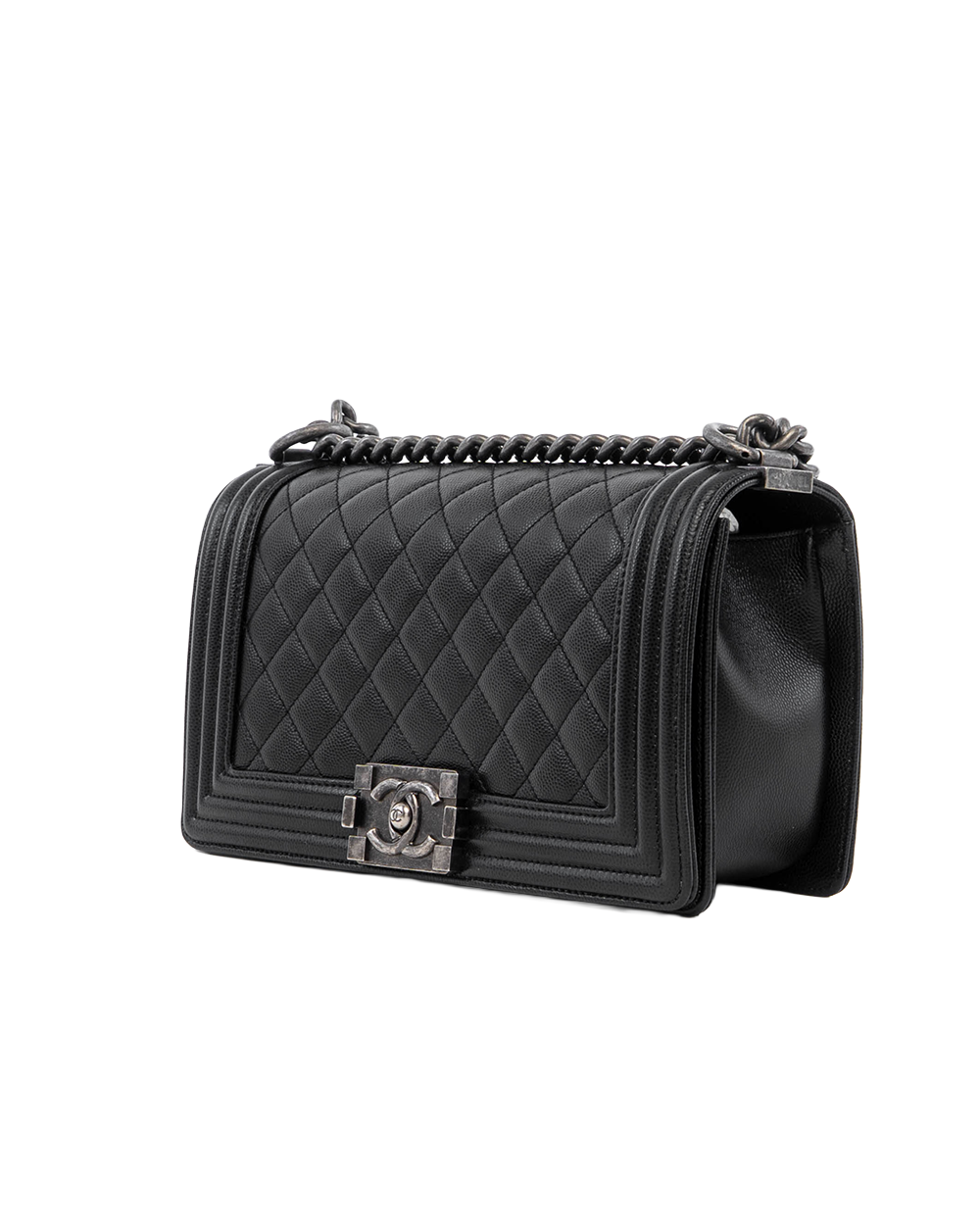 CHANEL BOY 10 BLACK CAVIAR RSHW 25629810 5197