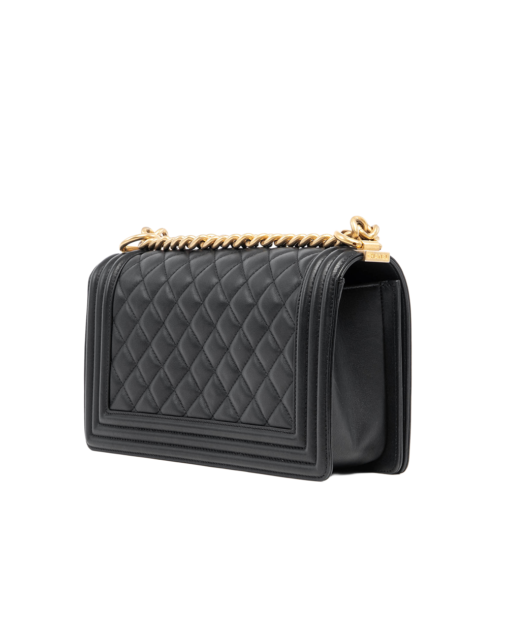 CHANEL BOY 10 BLACK LAMB GHW 26445187 01349