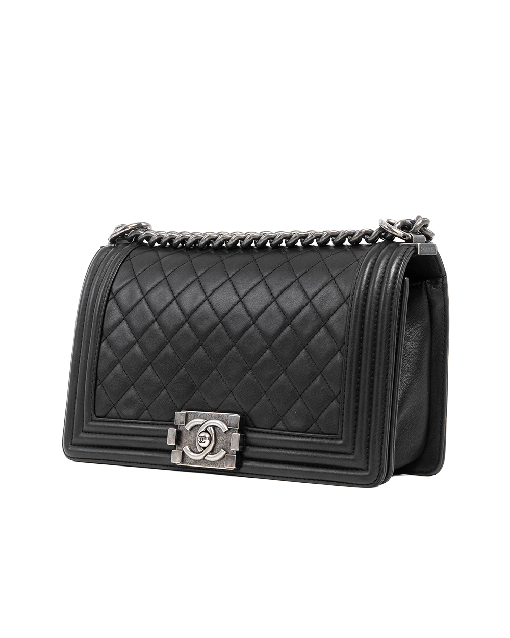 CHANEL BOY 10 BLACK LAMB RSHW 22462094 01388
