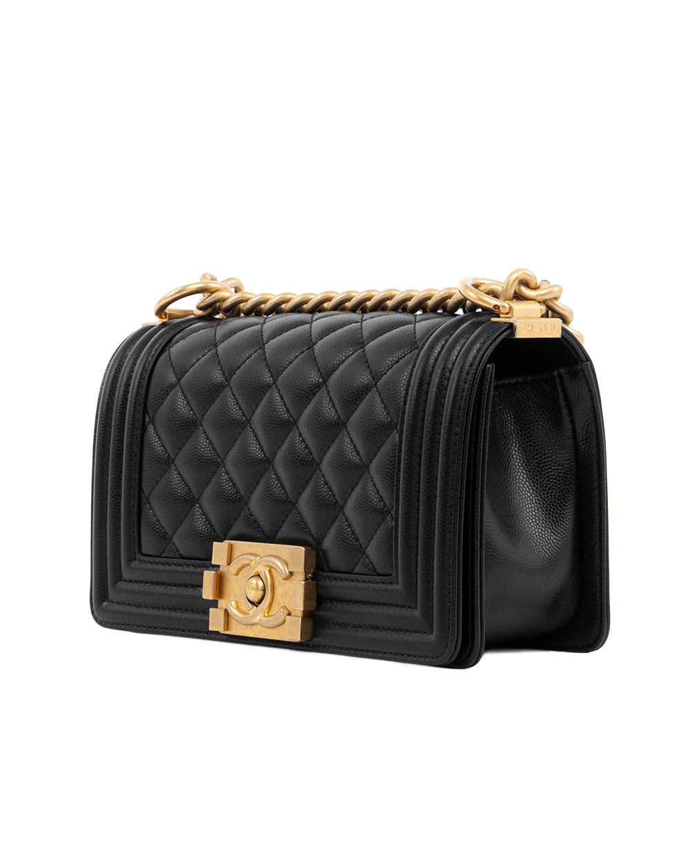 CHANEL BOY 8 BLACK CAVIAR GHW 31189526 04709