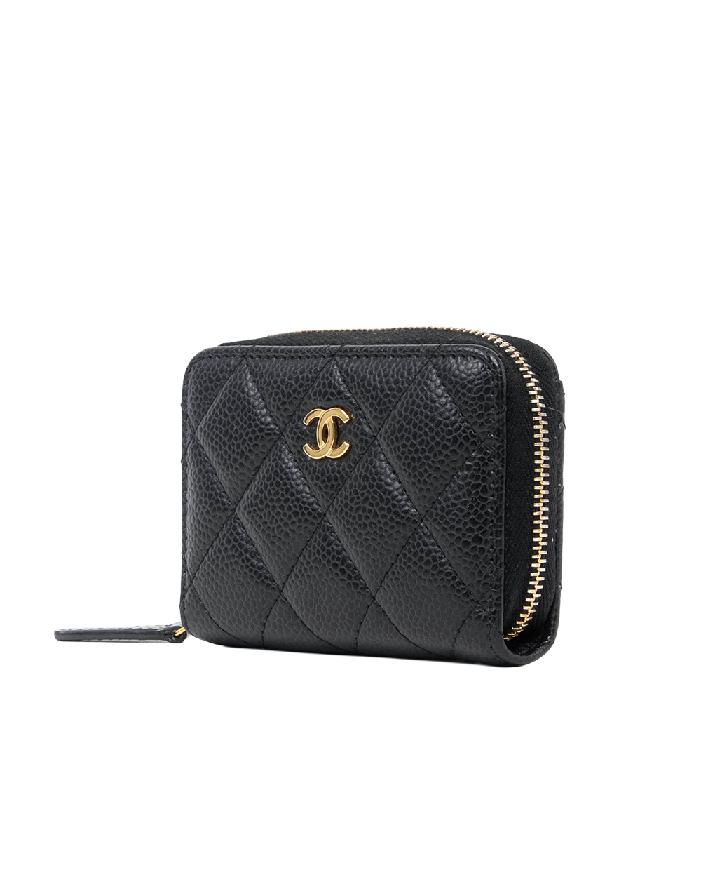 CHANEL CARD HOLDER SHORT BLACK CAVIAR GHW THJT2C4J 8172
