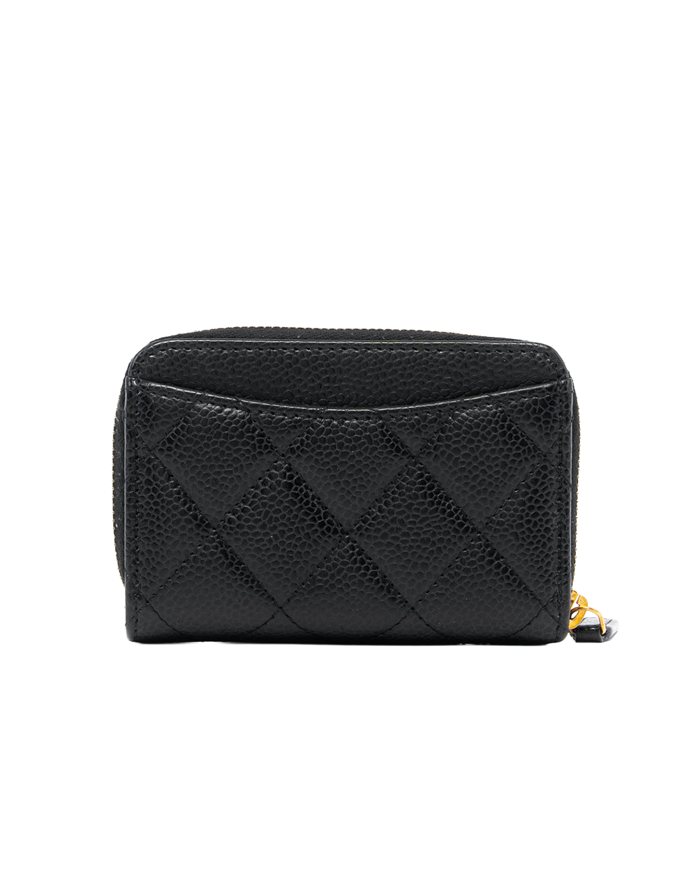 CHANEL CARD HOLDER SHORT BLACK CAVIAR GHW THJT2C4J 8174