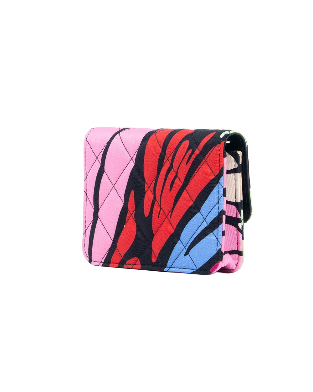 CHANEL CARD HOLDER WITH CHAIN BLACK MULTICOLOR CALF DENIM SHW 31924372 3347