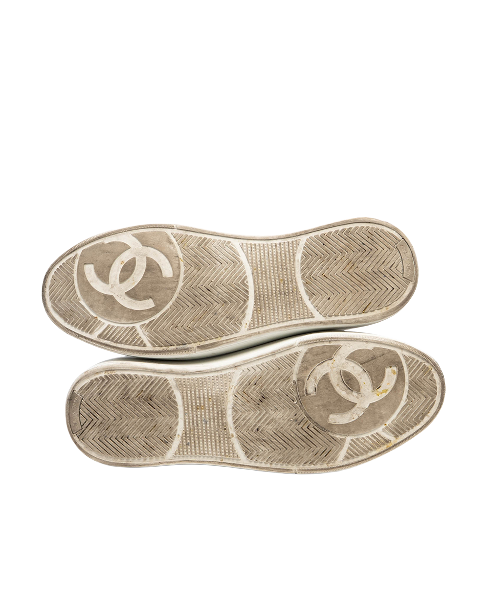 CHANEL CC WOMENS SNEAKERS 38 WHITE W G45079 4163