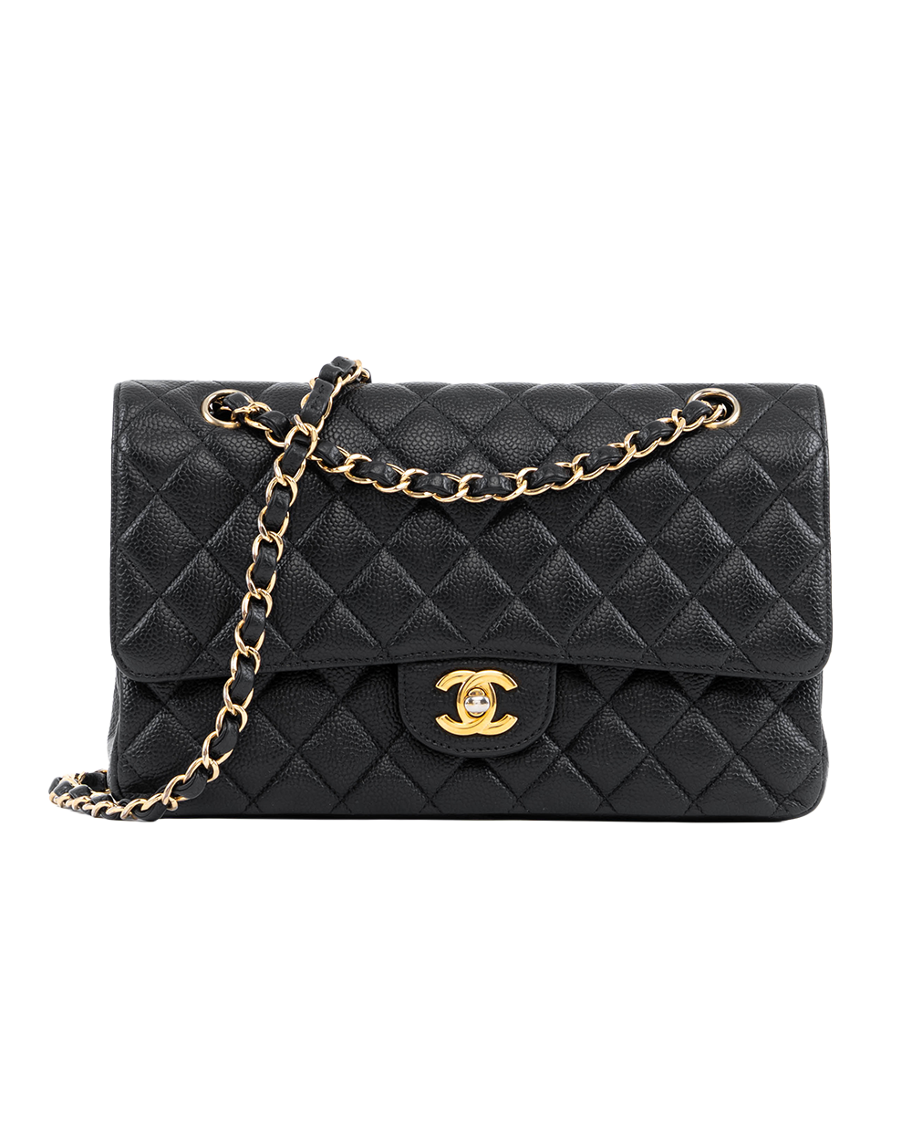 CHANEL CLASSIC 10 BLACK CAVIAR GHW 26307146 1002