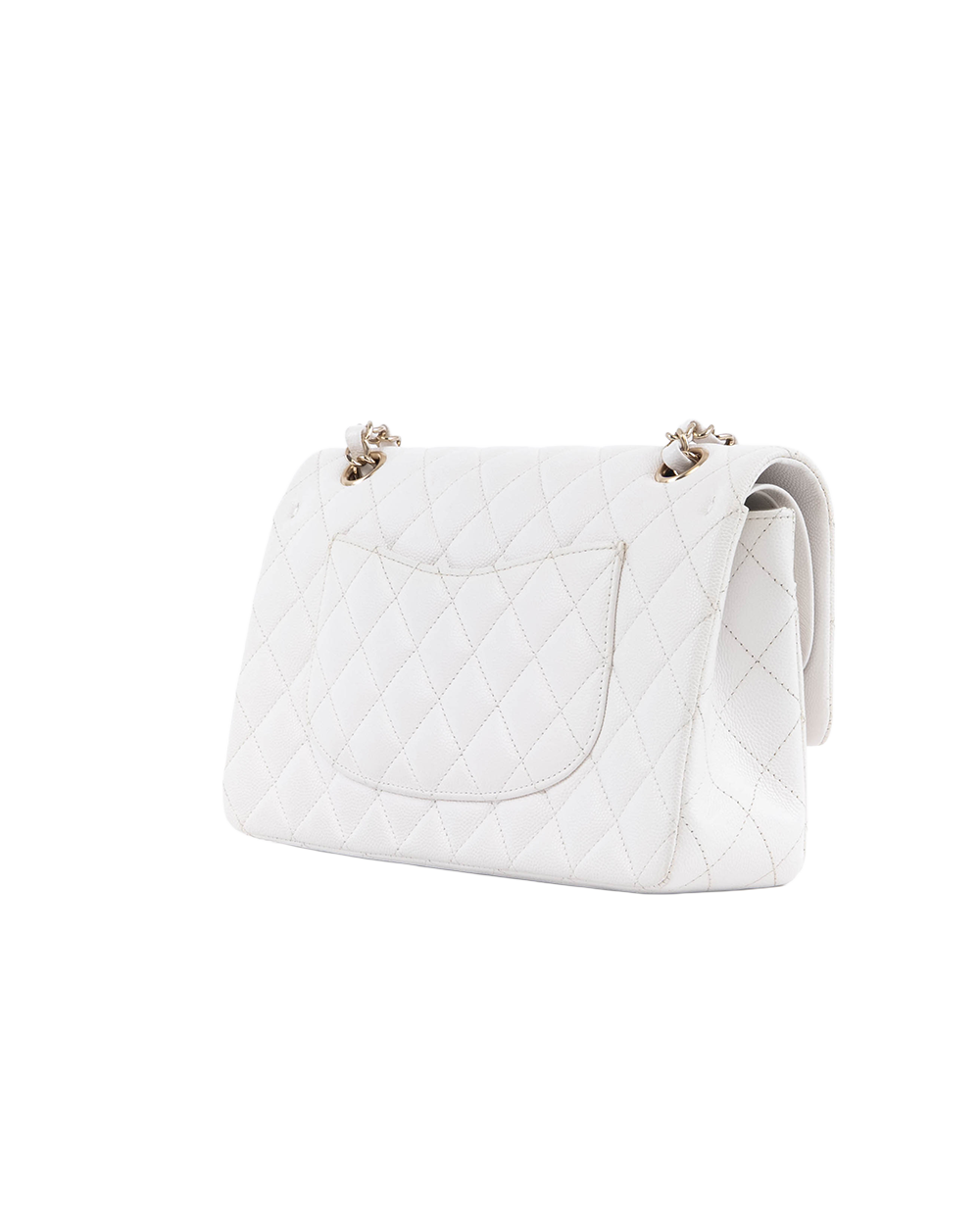 CHANEL CLASSIC 10 WHITE CAVIAR GHW 28478619 5138