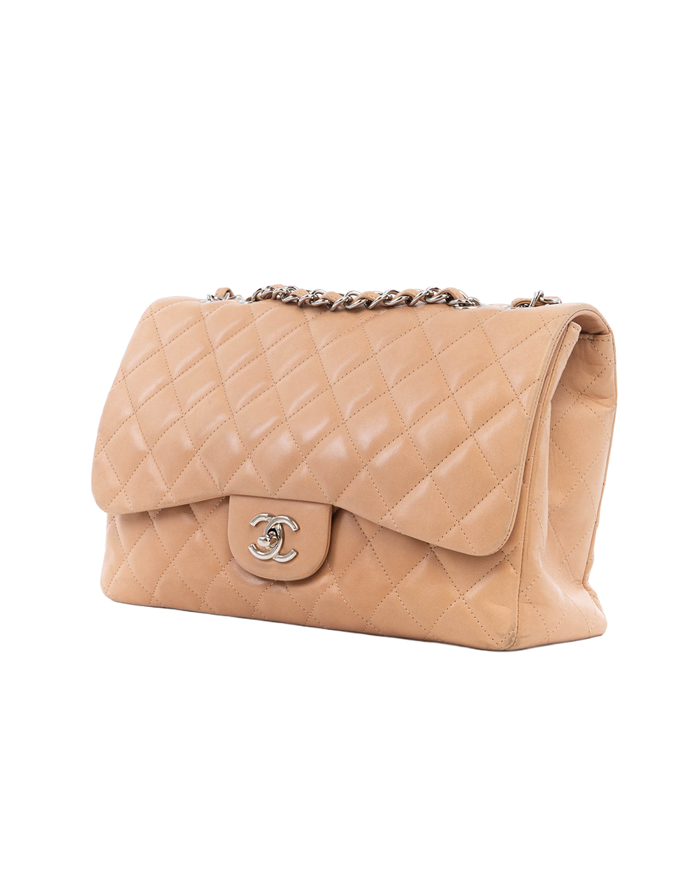 CHANEL CLASSIC 12 BEIGE LAMB SHW 13432936 1115