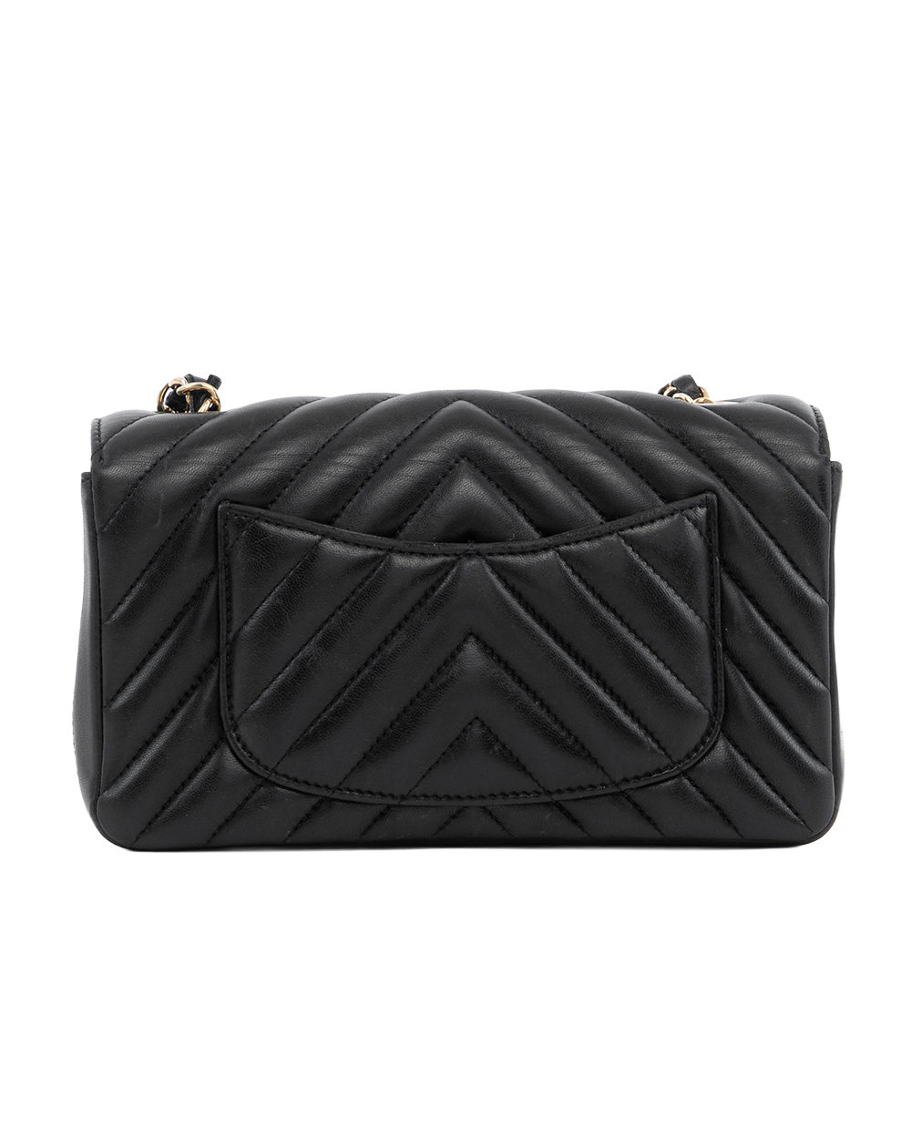 CHANEL CLASSIC 8 BLACK CHEVRON GHW 3270