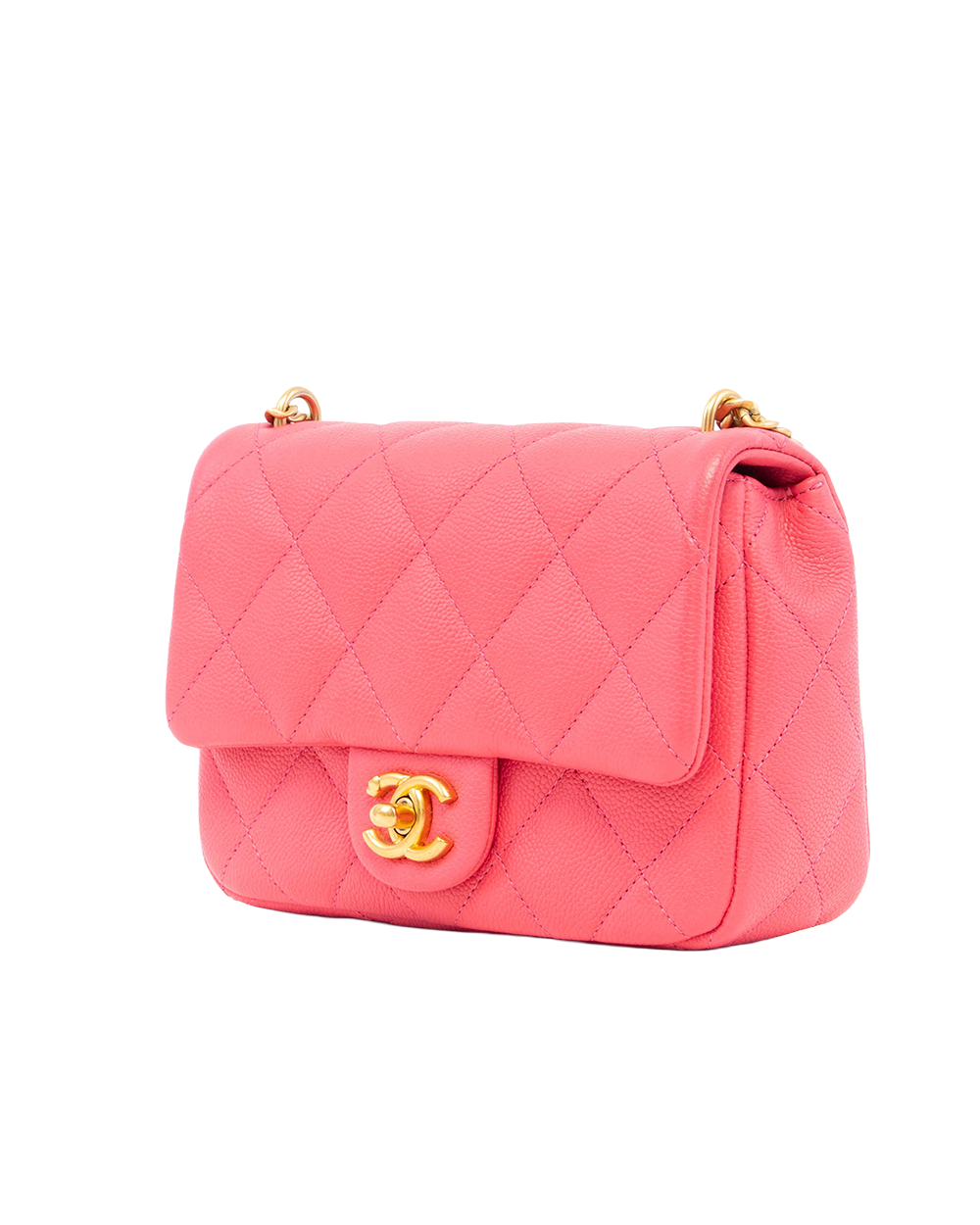 CHANEL CLASSIC ADJ BALL 7 PINK CAVIAR GHW JUE9C9EE 82620