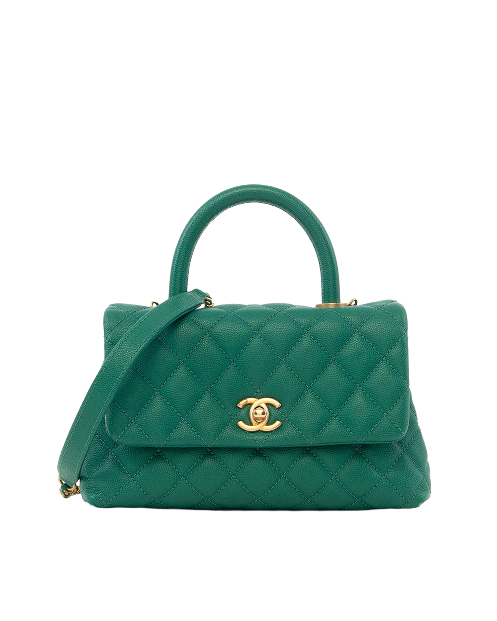 CHANEL COCO 9.5 GREEN CAVIAR GHW 23938583 8049