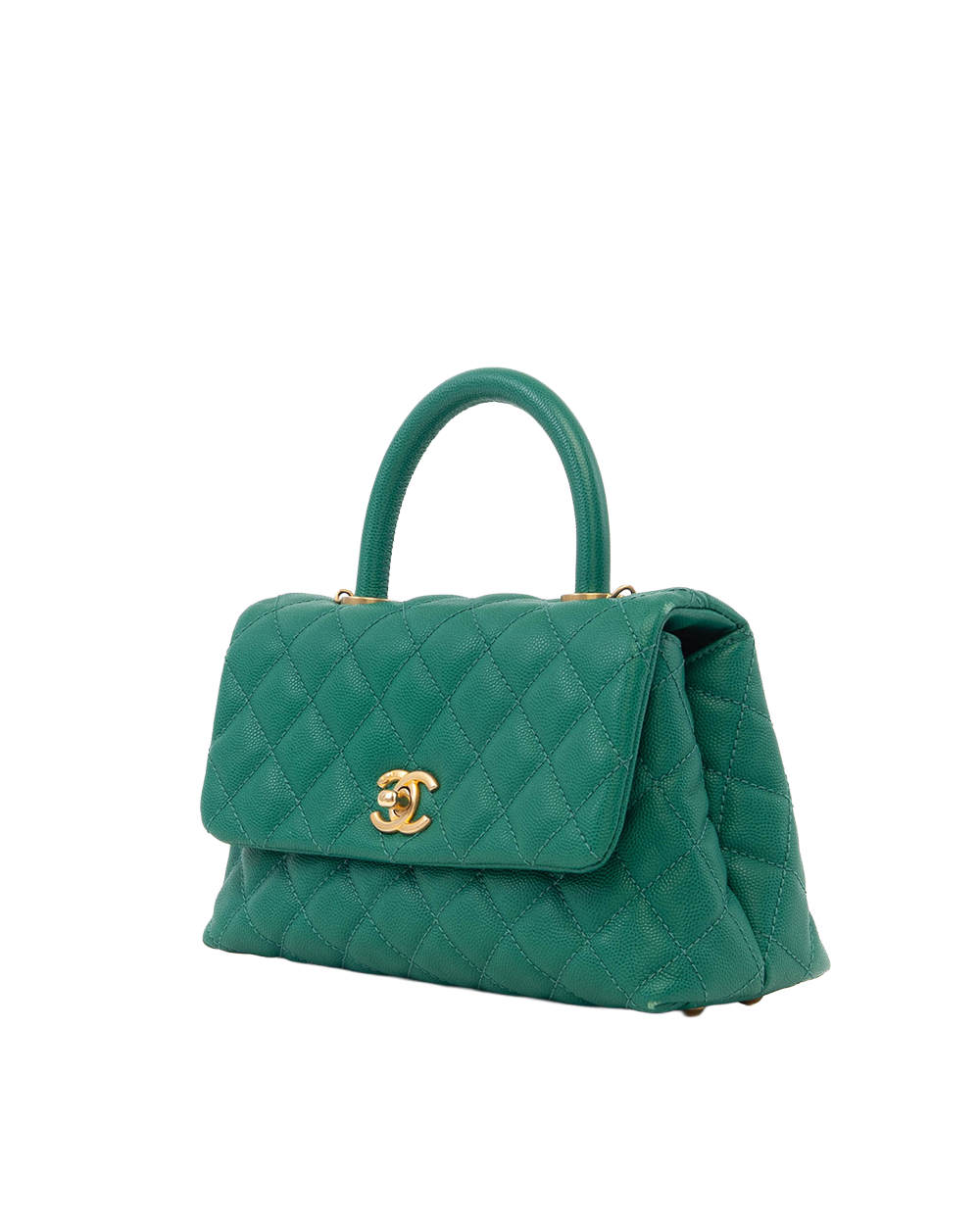 CHANEL COCO 9.5 GREEN CAVIAR GHW 23938583 8052