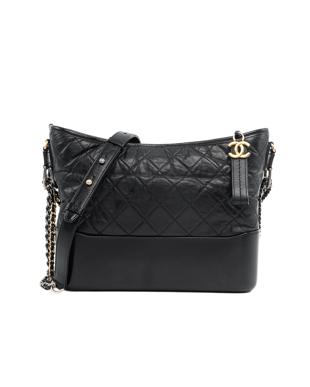 CHANEL GABRIELLE MEDIUM BLACK LAMB GHW 28618259 6073