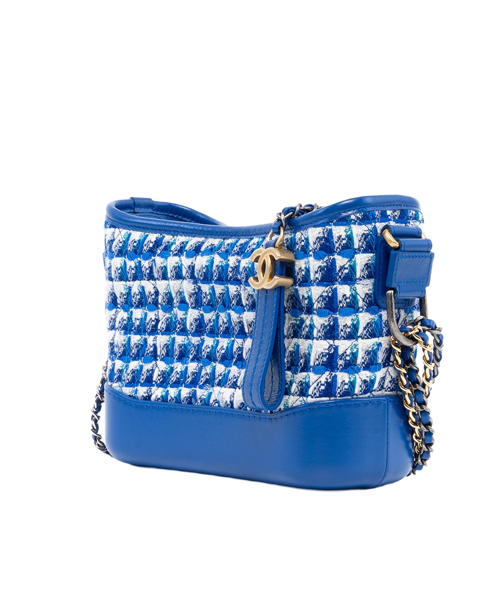 CHANEL GABRIELLE SMALL BLUE TWEED & CALF GHW 27311227 2035