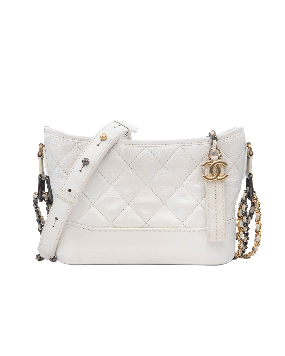 CHANEL GABRIELLE SMALL WHITE LAMB GHW 25585274 2137