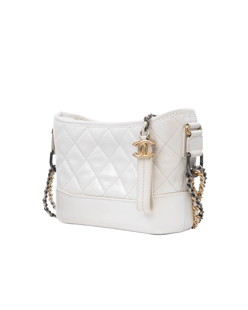 CHANEL GABRIELLE SMALL WHITE LAMB GHW 25585274 2139