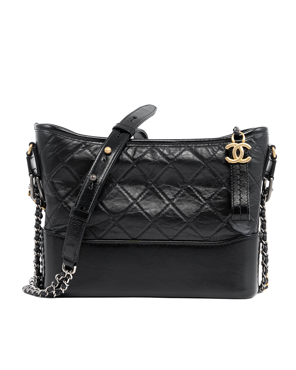 CHANEL GABRIELLE WITH HANDLE NEW MEDIUM BLACK 30605906 2016