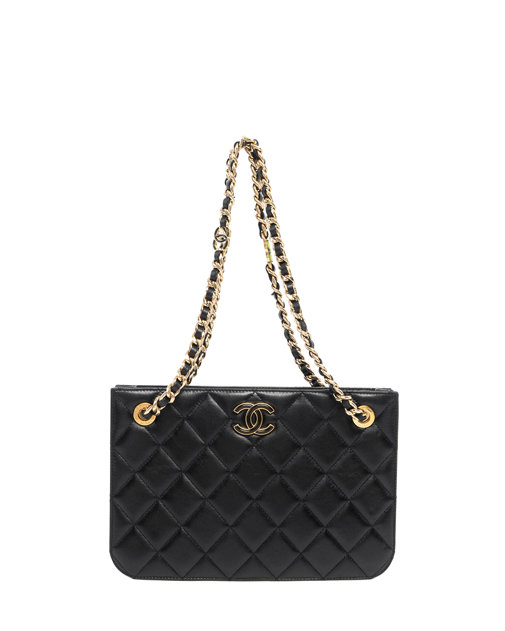 CHANEL HOBO BLACK LAMB GHW T552K9NK 09575